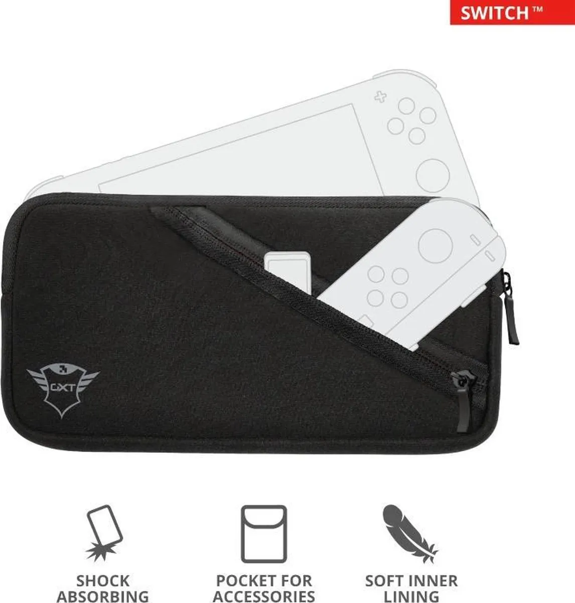 Trust GXT1240 Tador Opberghoes Nintendo Switch Lite - Zwart