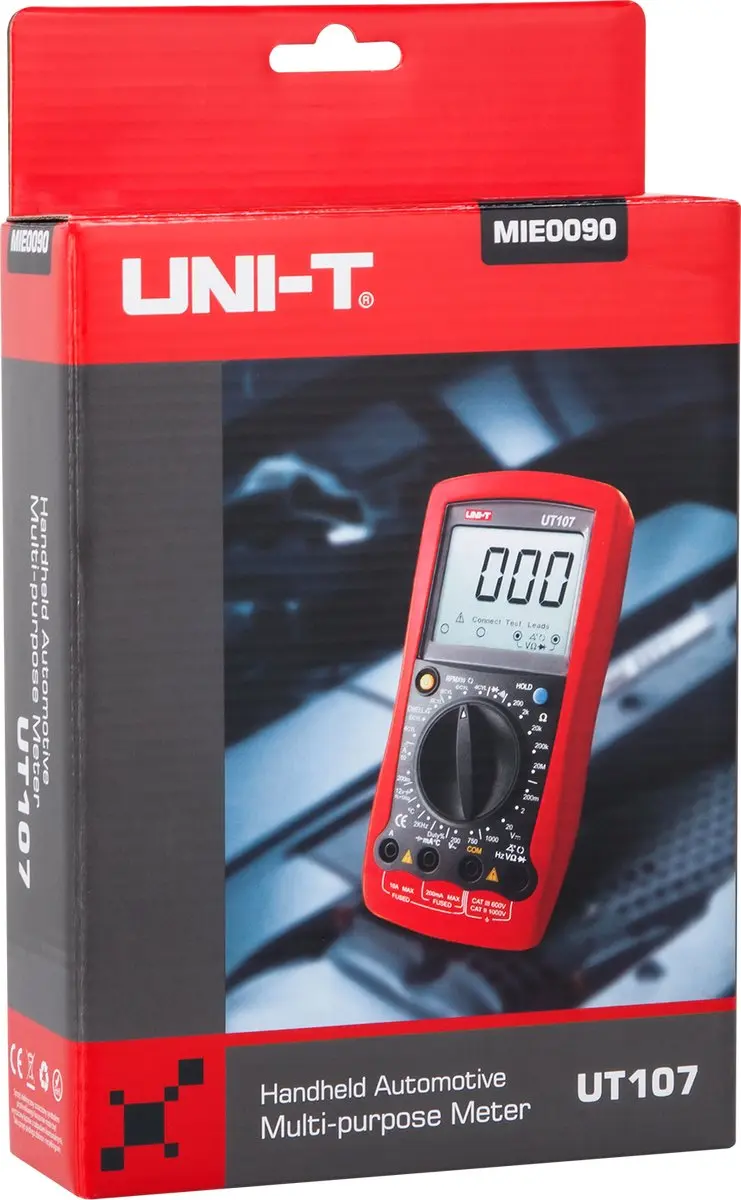 UNI-T UT107 Multimeter - Auto Diagnose - Zwart