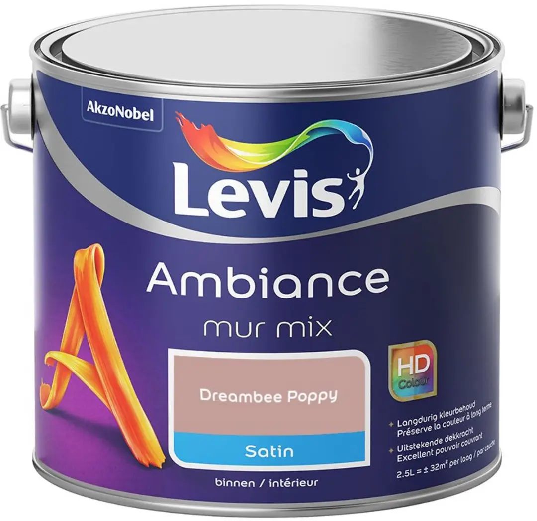 Levi's Ambiance Mur Satin Mix Dreambee Poppy