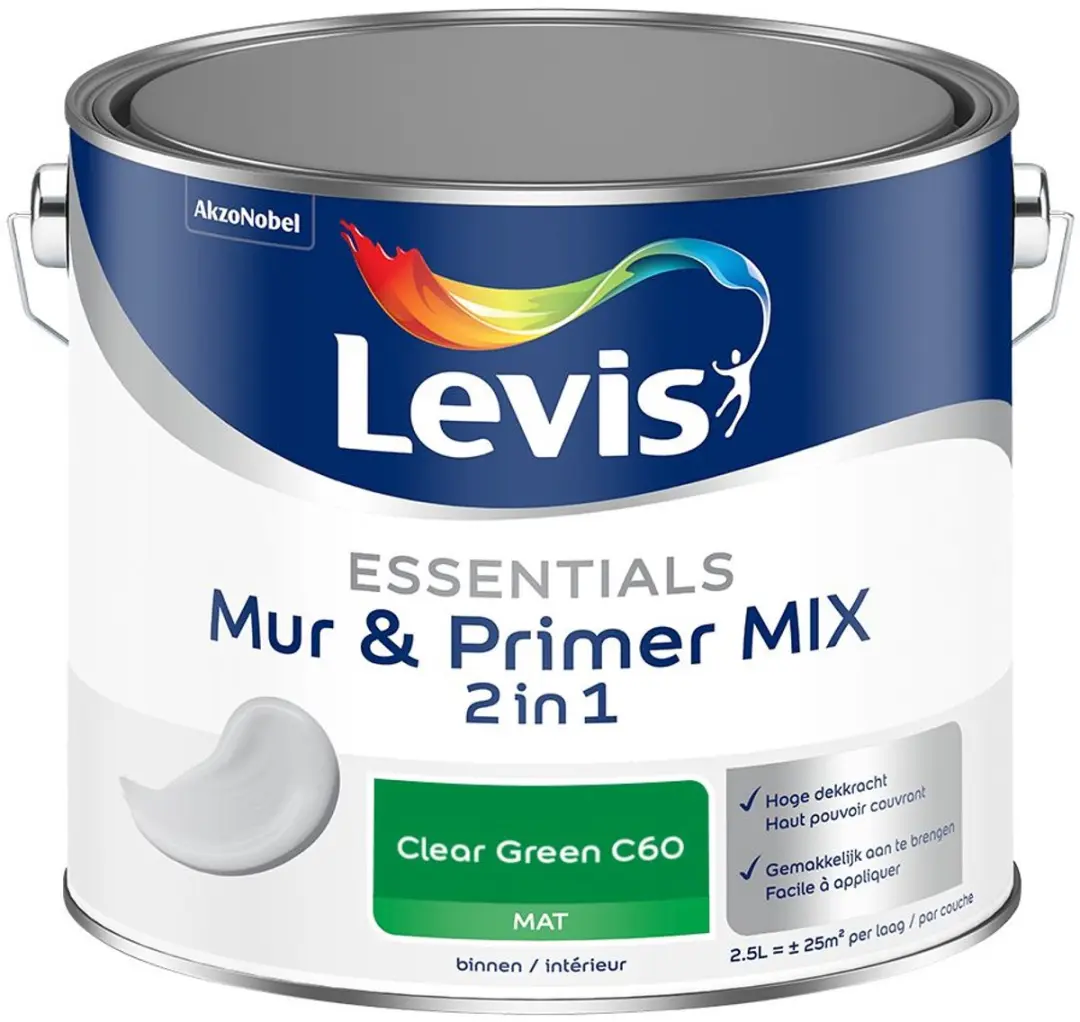 Levi's Essentials Mur & Primer Mix Clear Green C60 Mengverf 2,5L