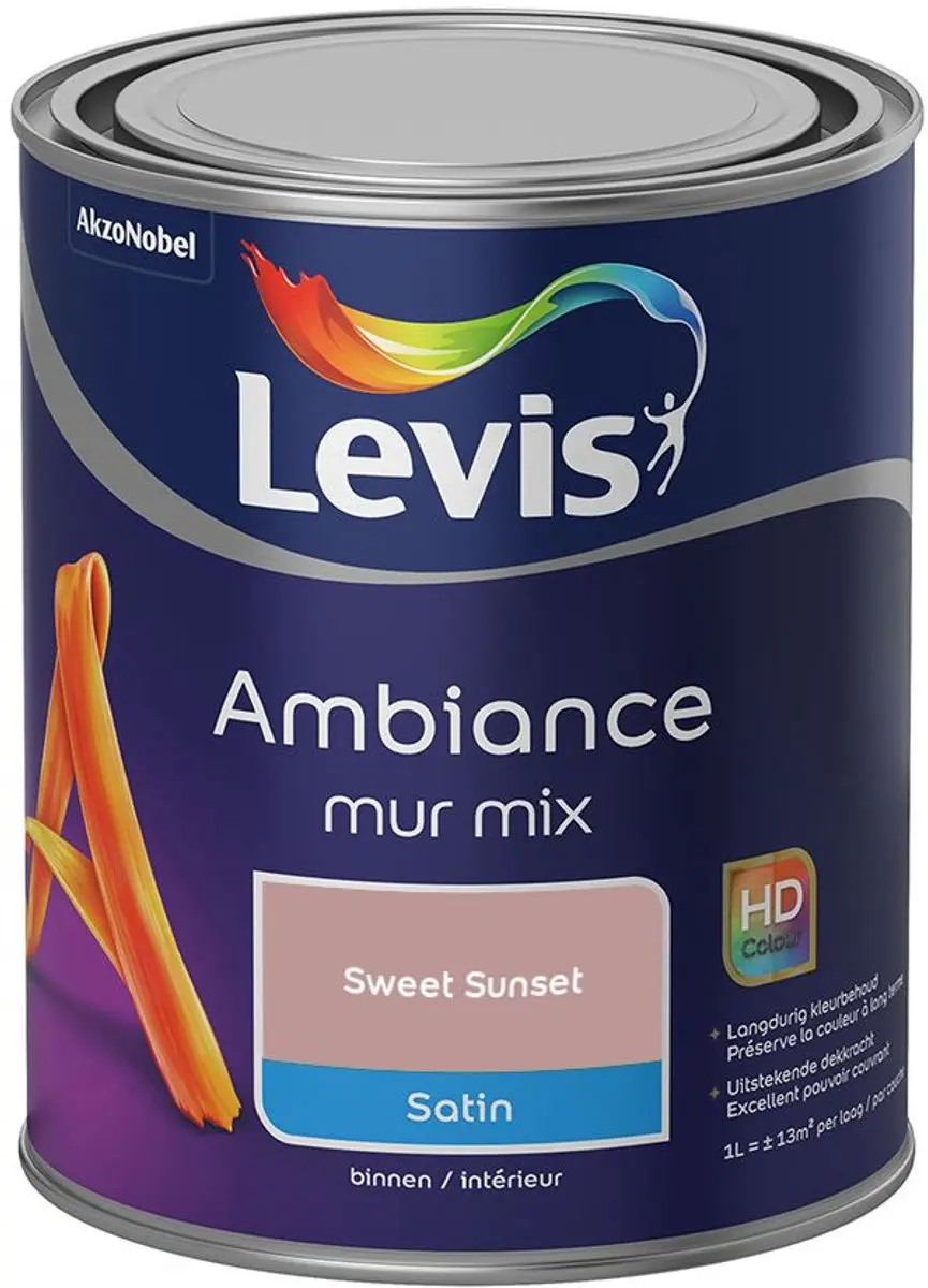 Levi's Ambiance Mur Satin Mix Sweet Sunset Mengverf 1L