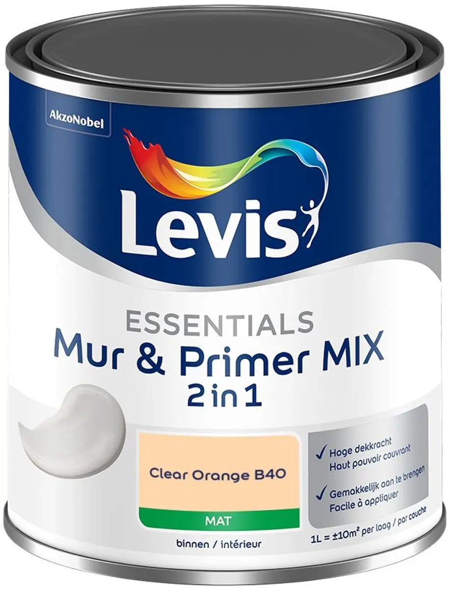 Levi's Essentials Mur & Primer Mix Clear Orange B40 Mengverf 1L