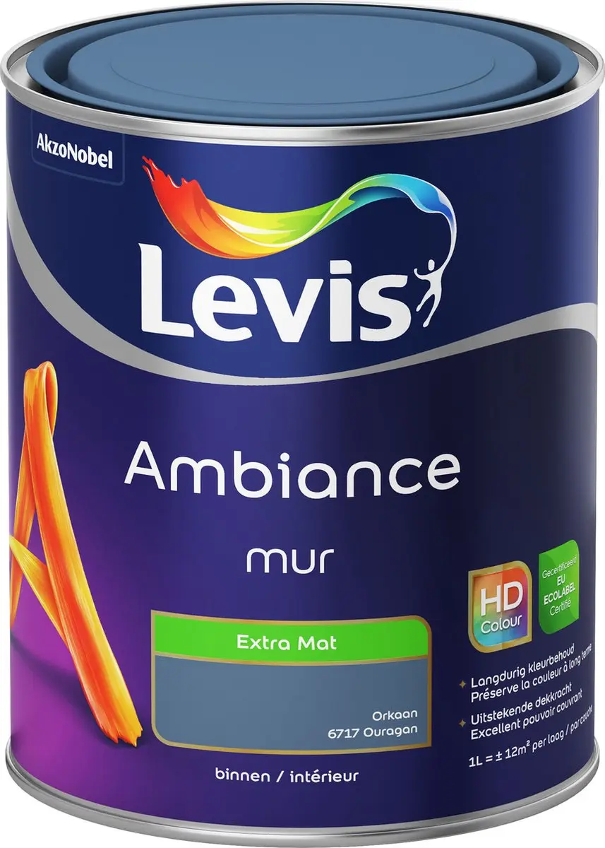 Levi's Ambiance Mur Extra Mat Orkaan 1L