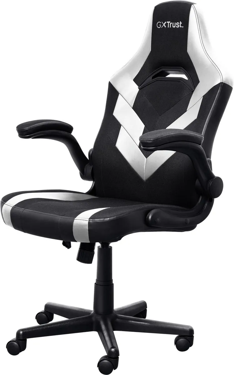 Trust GXT 703W - Riye Gaming Stoel - Gaming Chair - Verstelbaar - Wit/Zwart