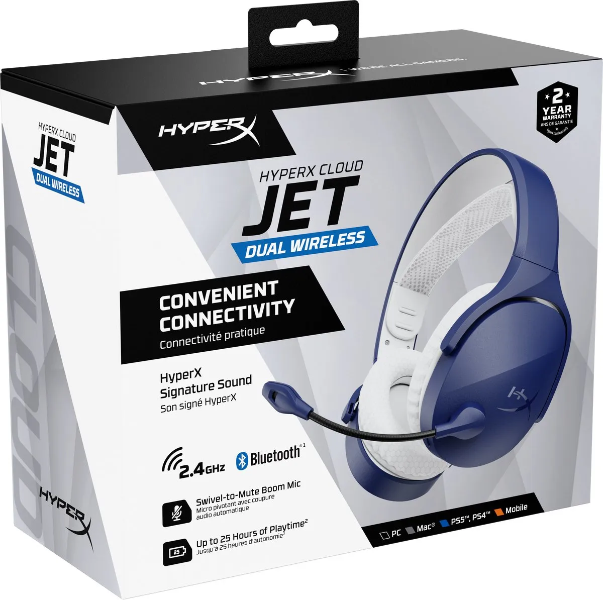 HyperX Cloud Jet AM7A0AA Draadloze Gaming Headset - Blauw - afbeelding 6 van 6