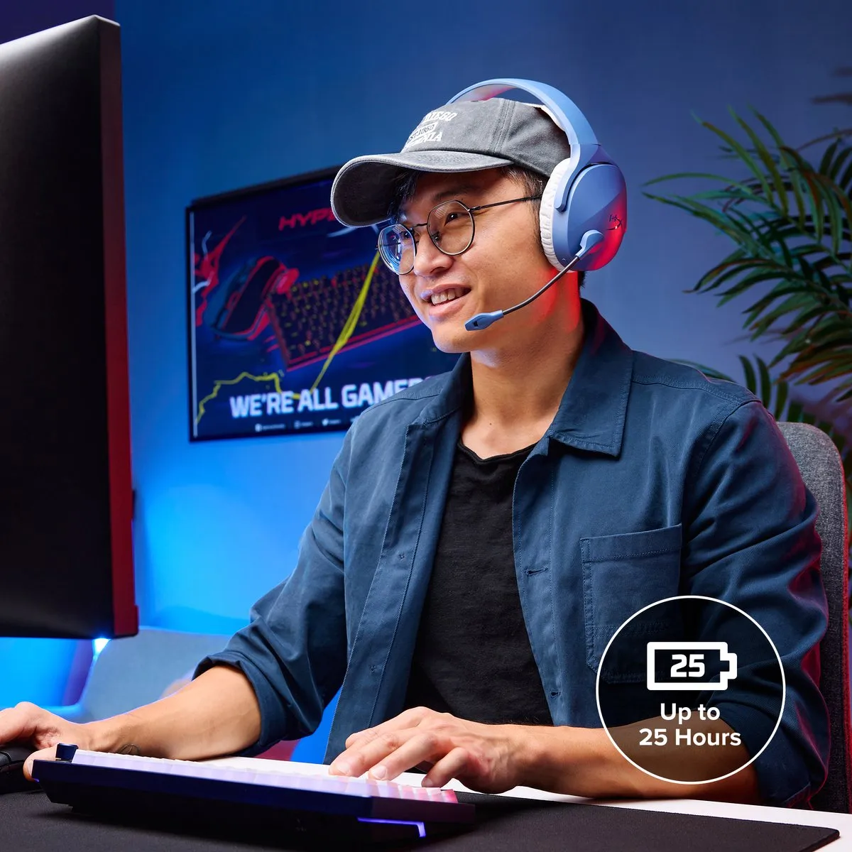 HyperX Cloud Jet - Draadloze Gaming Headset - Blauw - PS4/PS5, PC & Nintendo Switch
