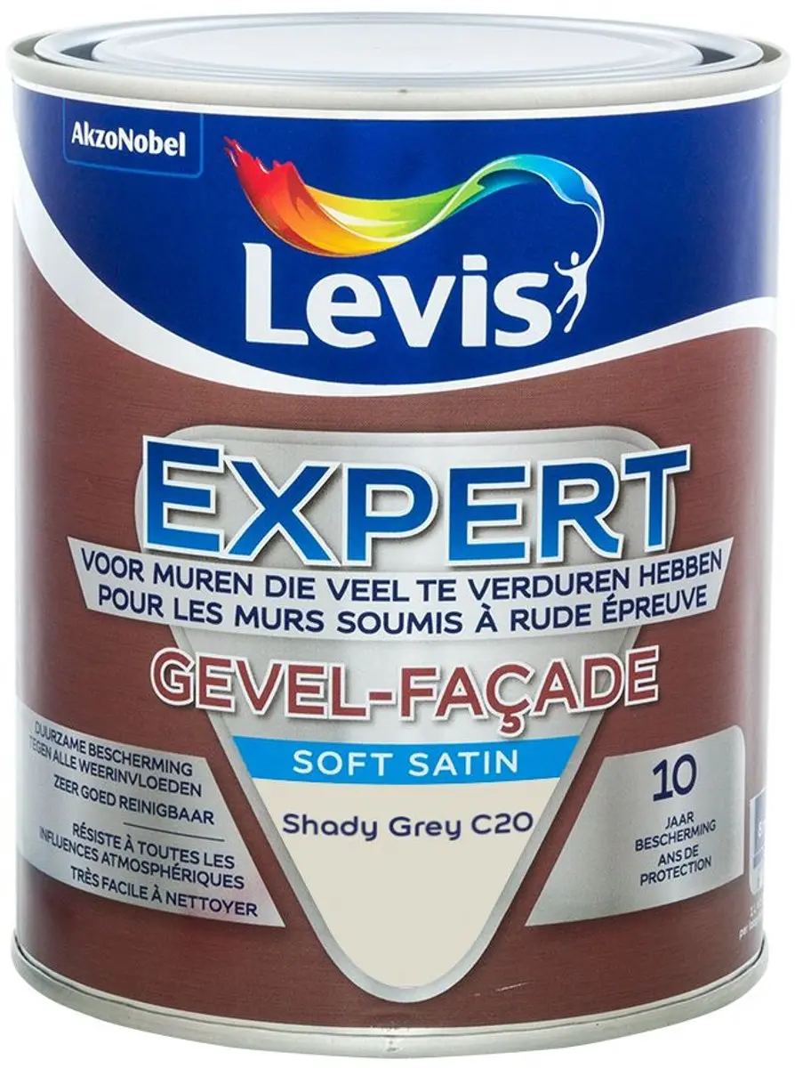 Levi's Expert Gevel Mix Shady Grey C20 Mengverf 1L