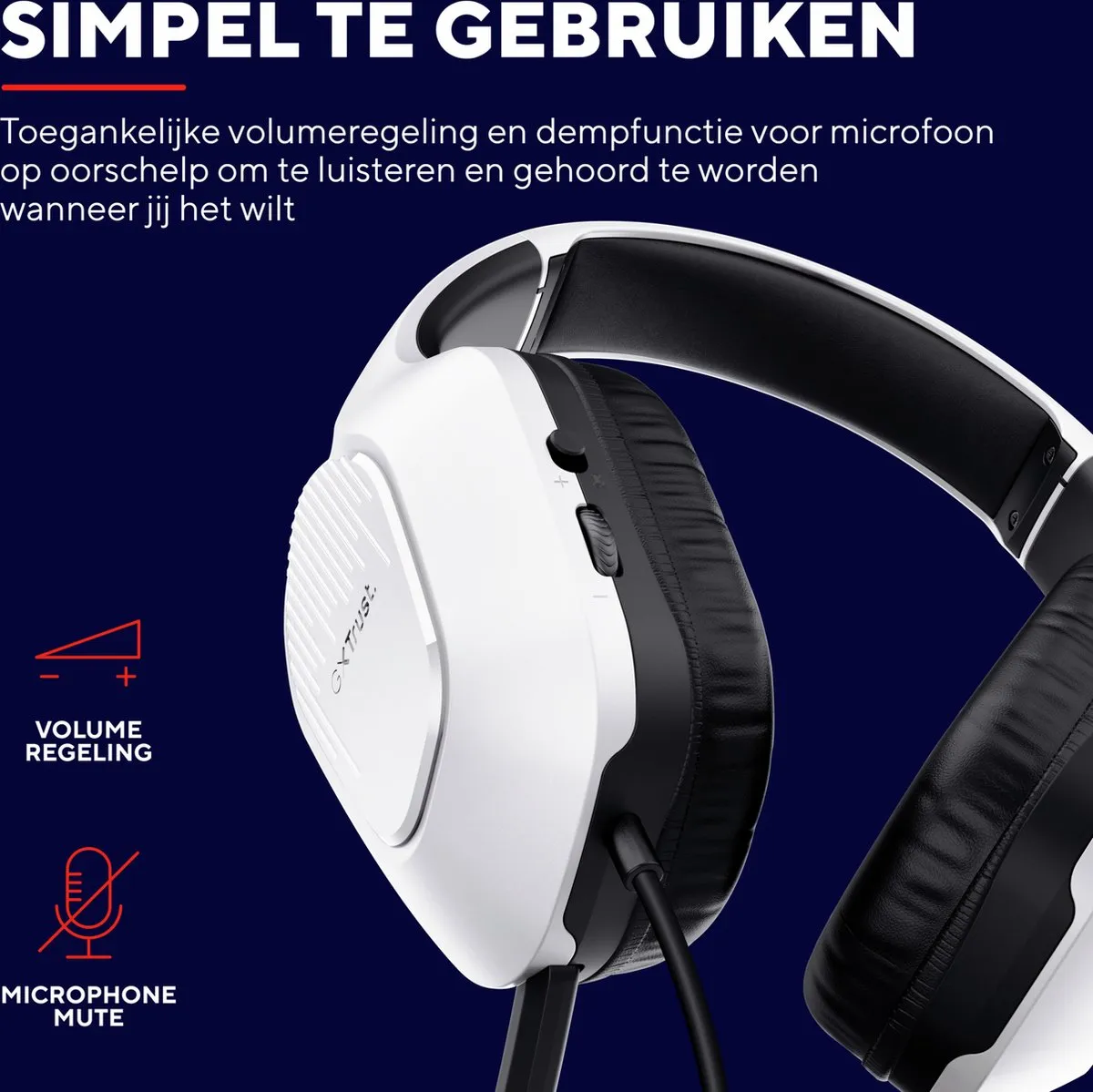 Trust GXT 415W Zirox Gaming Headset - Wit
