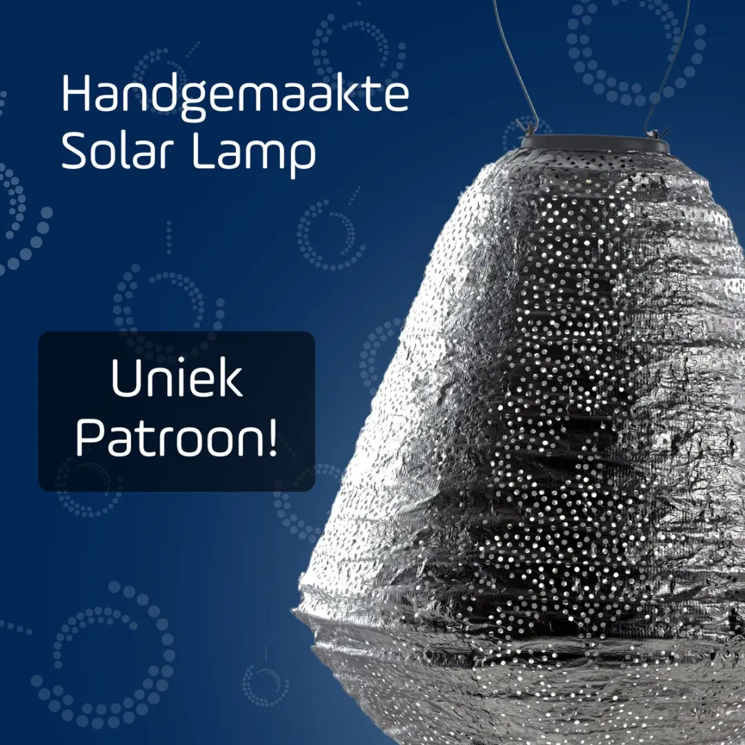 Lumiz Marrakesh Can Zonne Tuinverlichting 30cm - Zilver - afbeelding 2 van 6