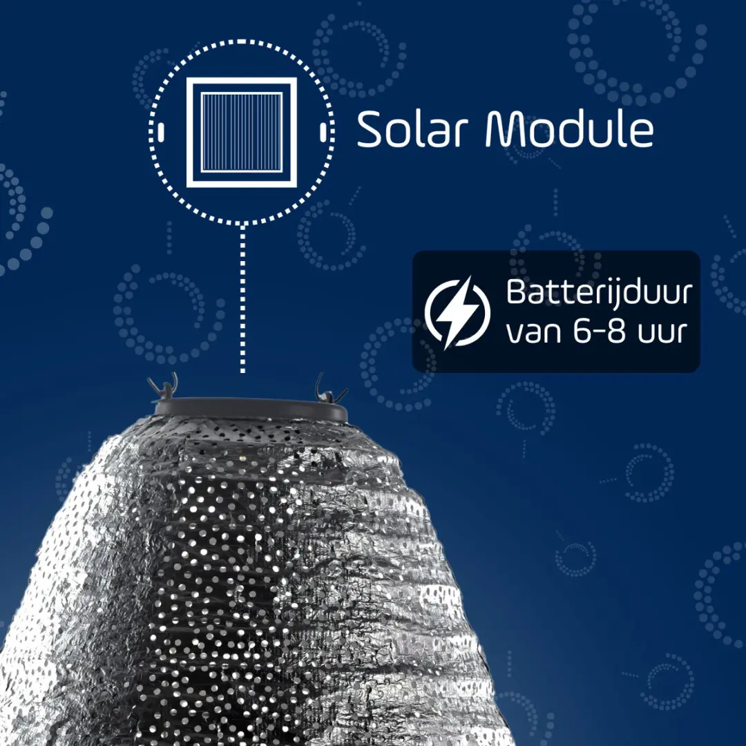 Lumiz Marrakesh Can Zonne Tuinverlichting 30cm - Zilver - afbeelding 5 van 6