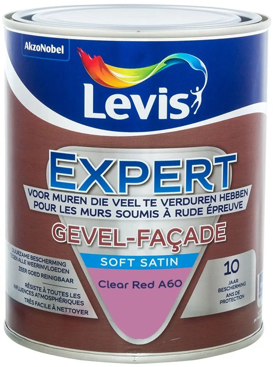 Levi's Expert Gevel Mix Clear Red A60 Mengverf 1L