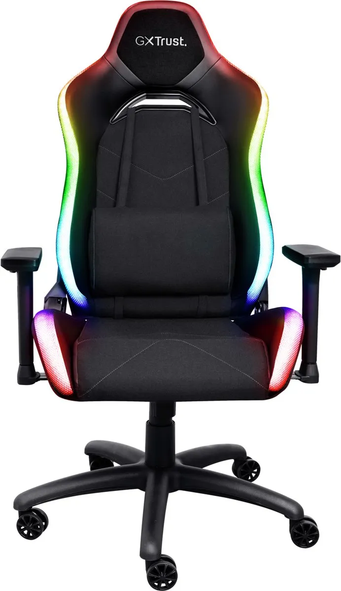 Trust GXT 719 Ruya RGB - Gaming Stoel met RGB Verlichting – Verstelbare Gamestoel – Ergonomisch – Bureaustoel – Gaming Chair - Zwart