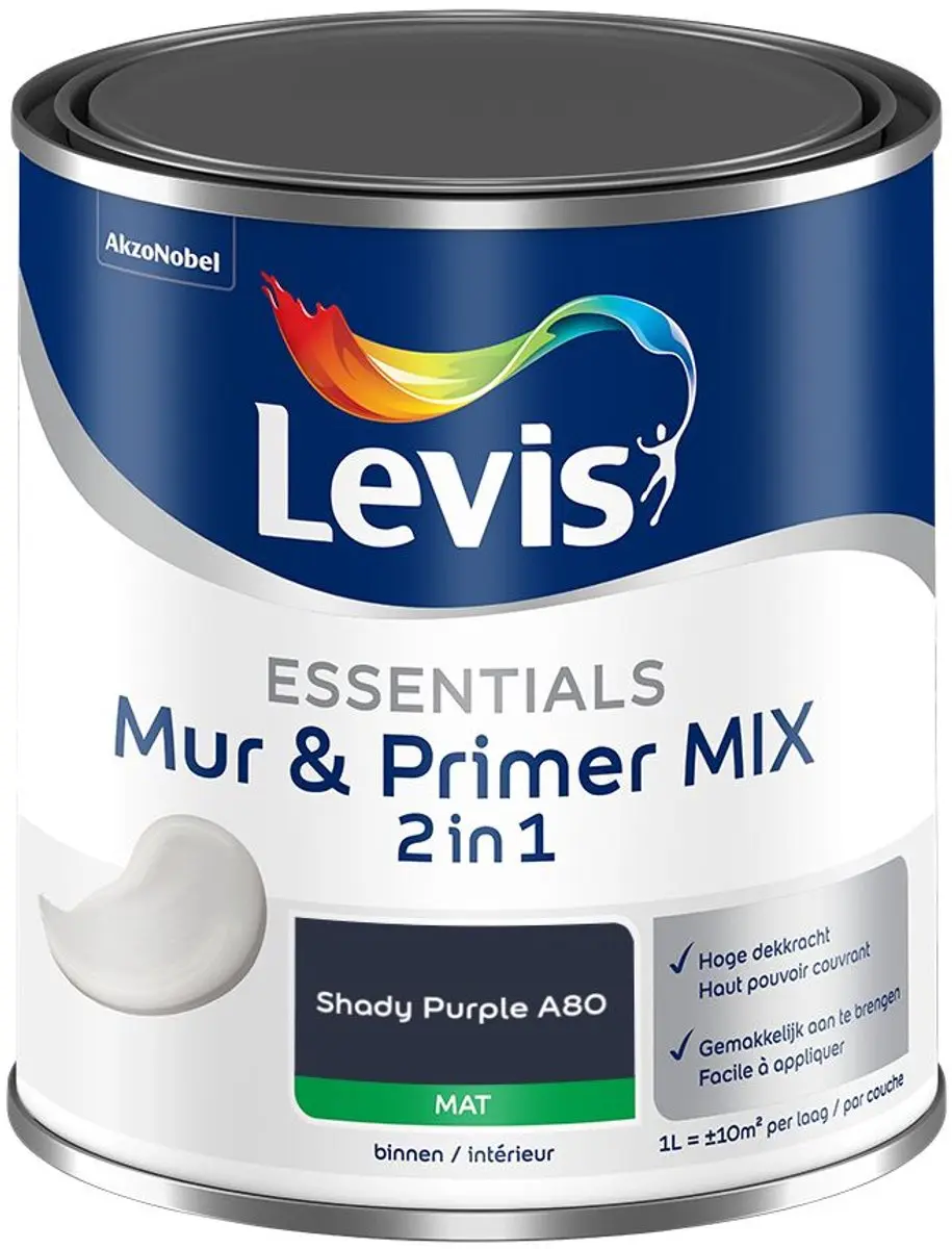 Levi's Essentials Mur & Primer Mix Shady Purple A80 Mengverf 1L