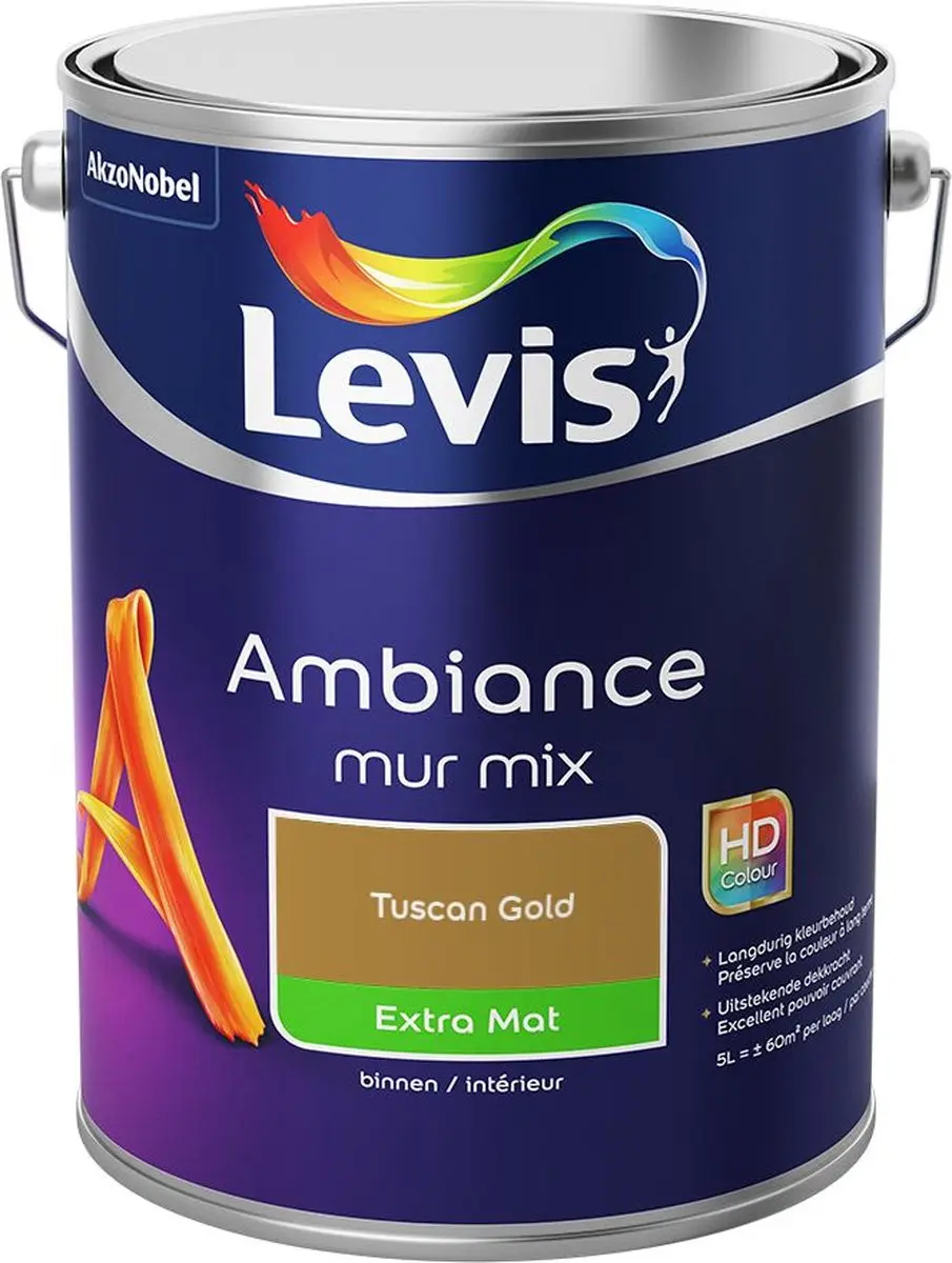 Levi's Ambiance Mur Extra Mat Mix Tuscan Gold Mengverf 5L
