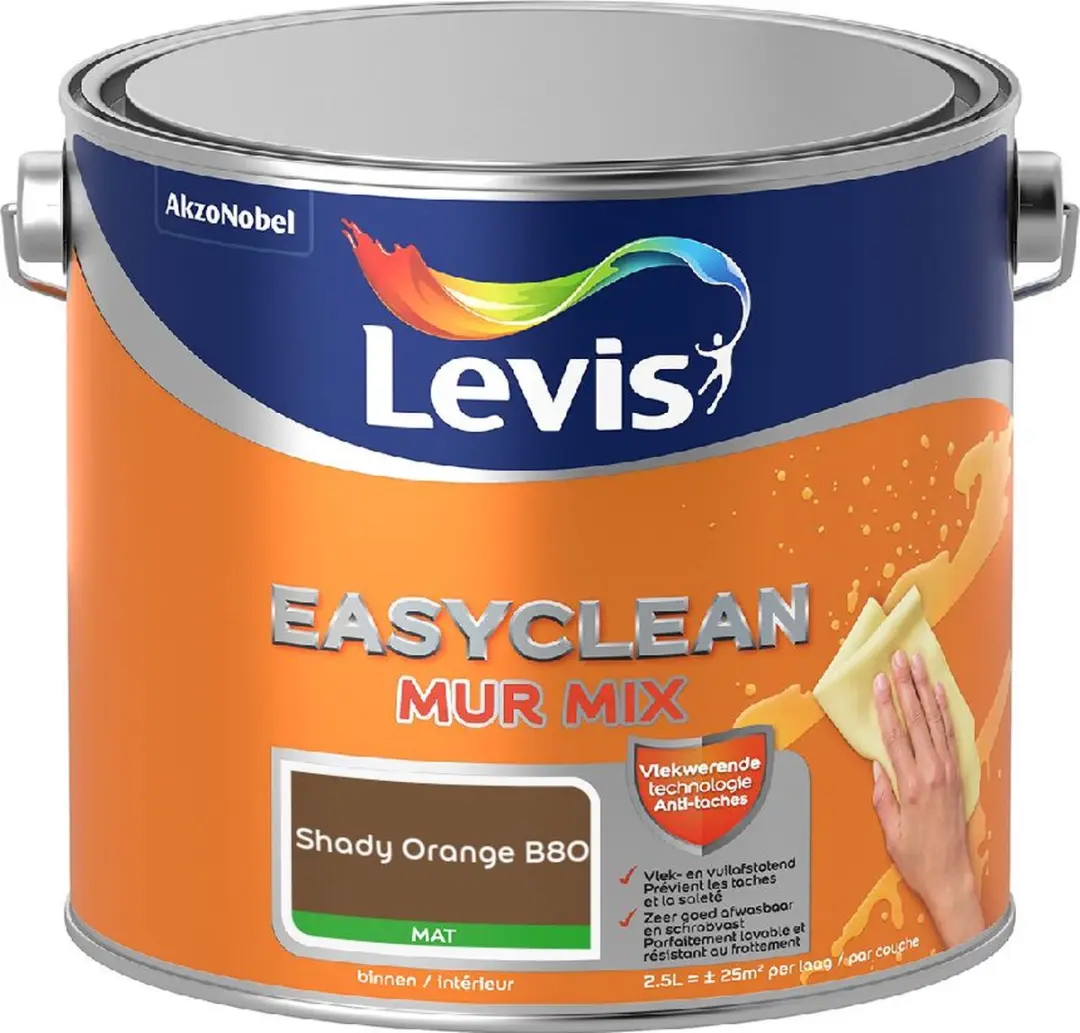 Levi's Easyclean Mur Mat Mix Shady Orange B80 Mengverf 2,5L