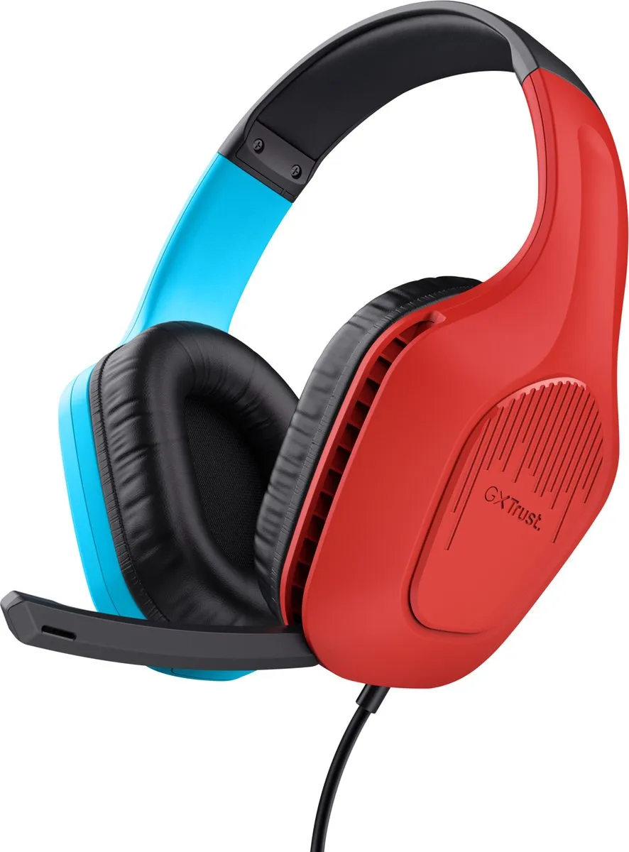Trust GXT 416S Zirox Gaming Headset - 50mm - Rood/Blauw