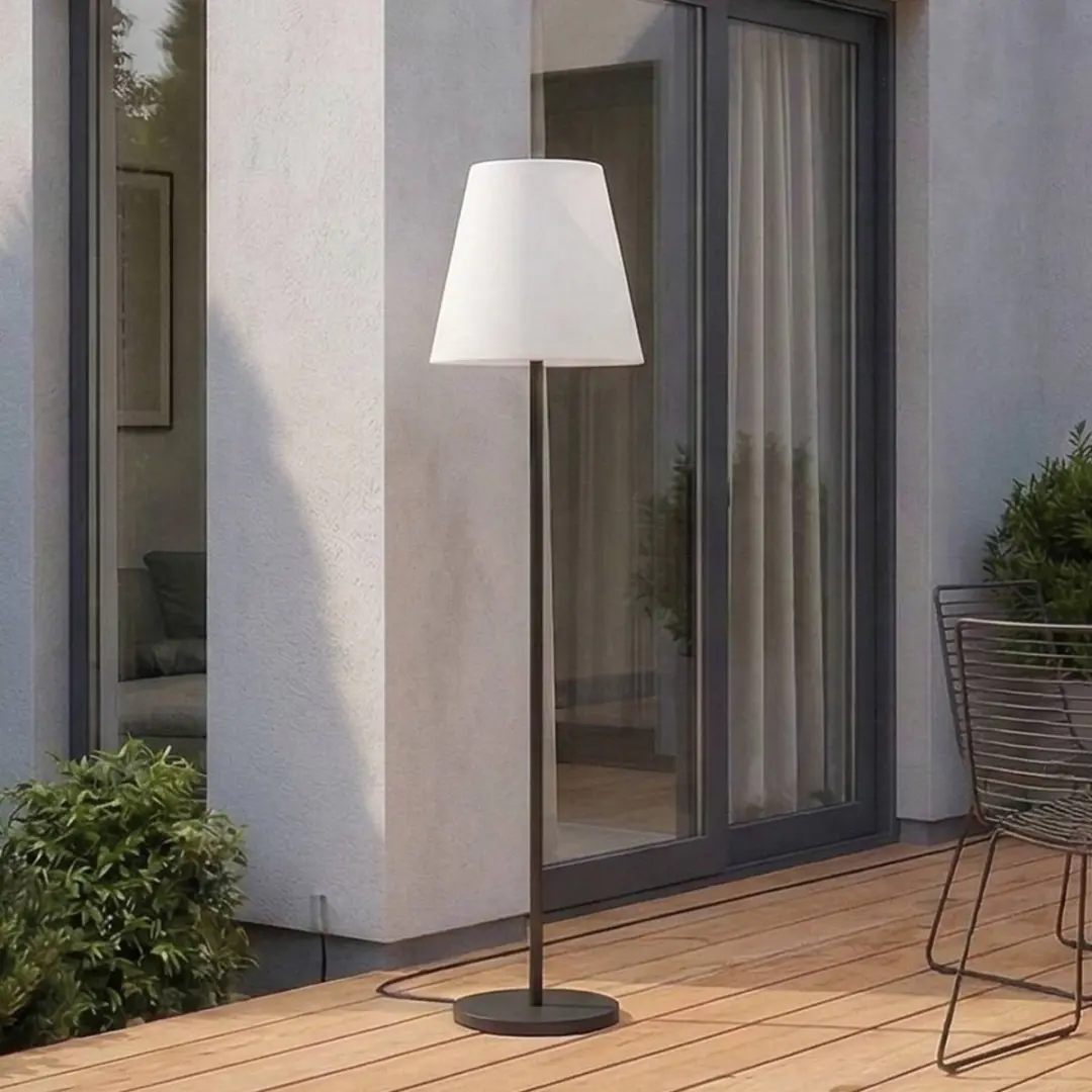 Lucande Terraslamp E27 15W - Wit/Zwart