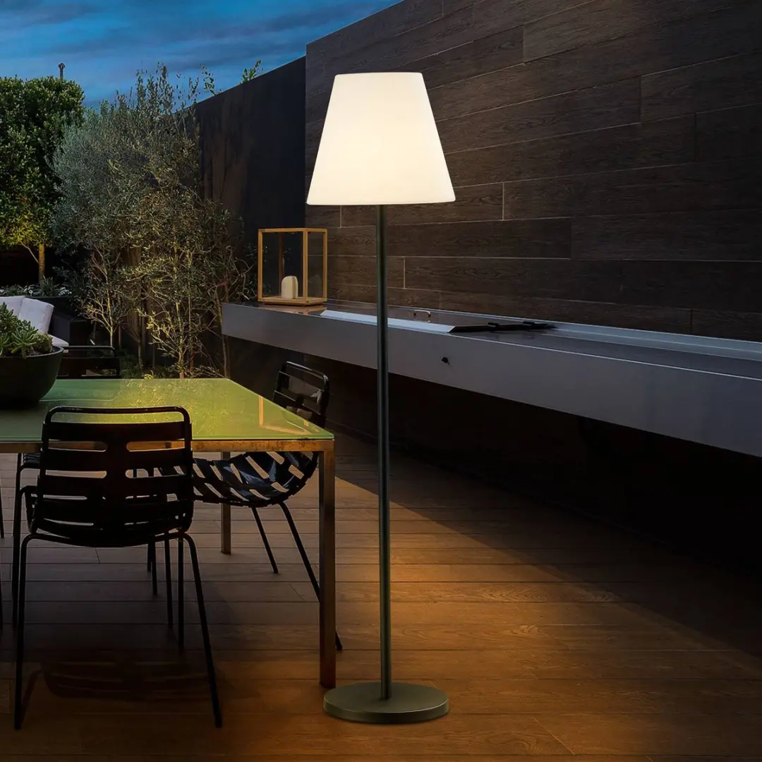 Lucande Terraslamp E27 15W - Wit/Zwart