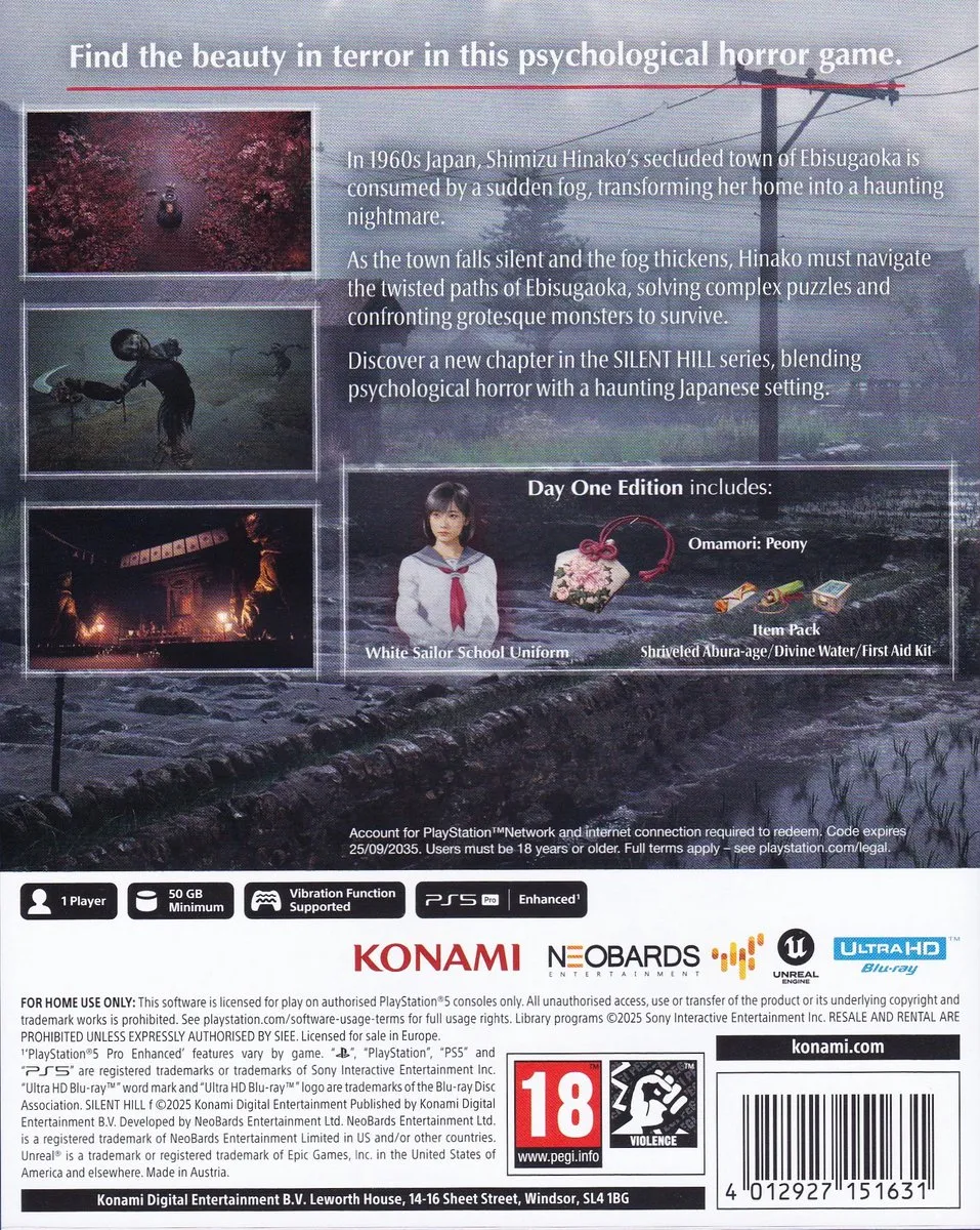 Konami Silent Hill F Day One Edition PS5