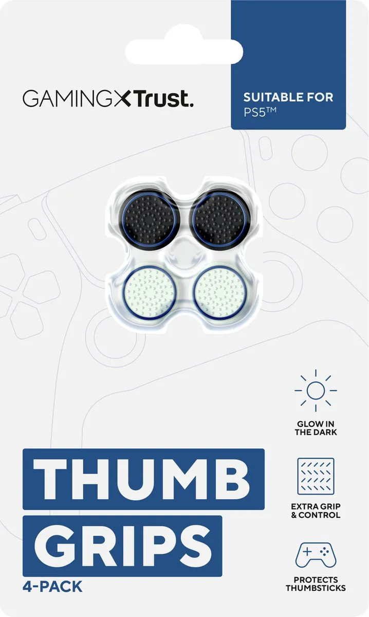 Trust GXT266 Duimgrepen - 4 pack - Grip en Controle - PS5 - Zwart en Wit