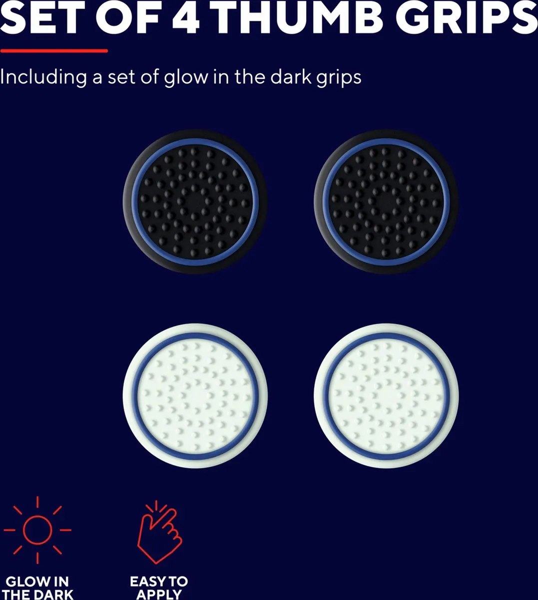 Trust GXT266 Duimgrepen - 4 pack - Grip en Controle - PS5 - Zwart en Wit