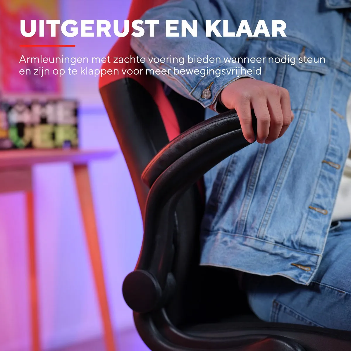 Trust GXT 703R Riye Gaming Stoel - Rood/Zwart