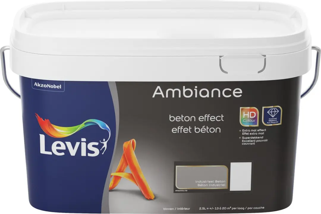Levis - Ambiance Beton Effect - Industrieel Beton - 2,5 L