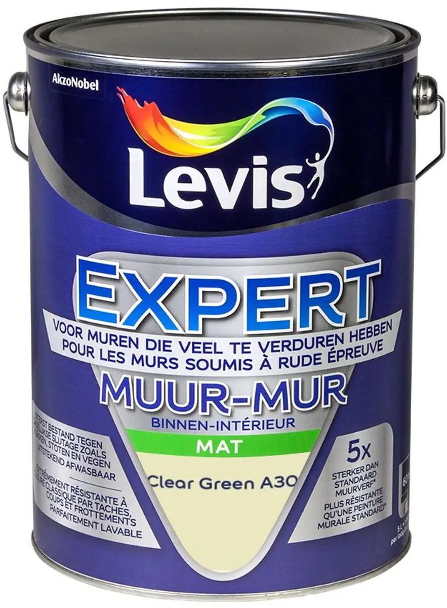 Levi's Expert Muur Binnen Mix Clear Green A30 Mengverf 5L