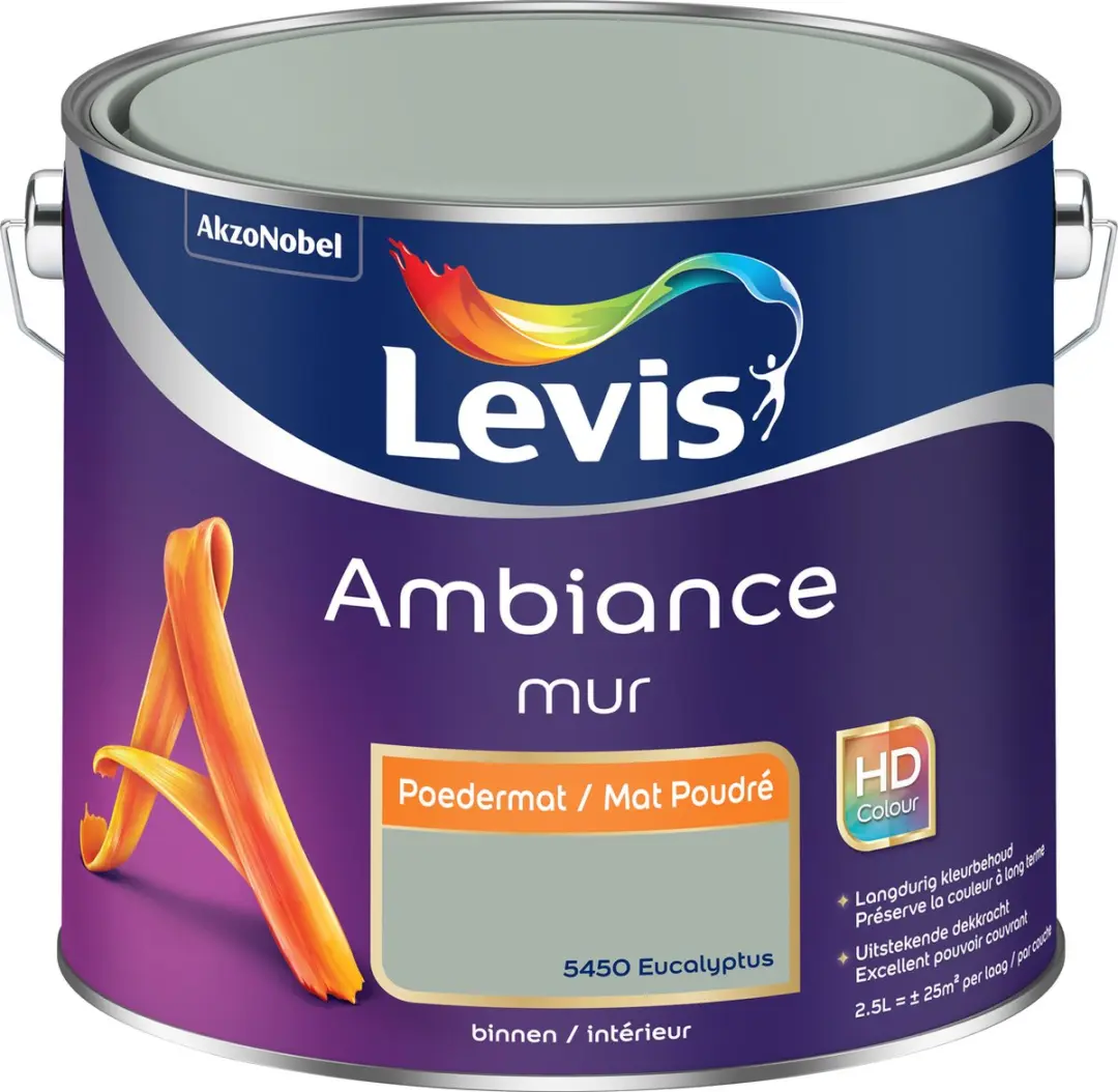Levis - Ambiance Mur Poedermat - Eucalyptus - 2,5 L