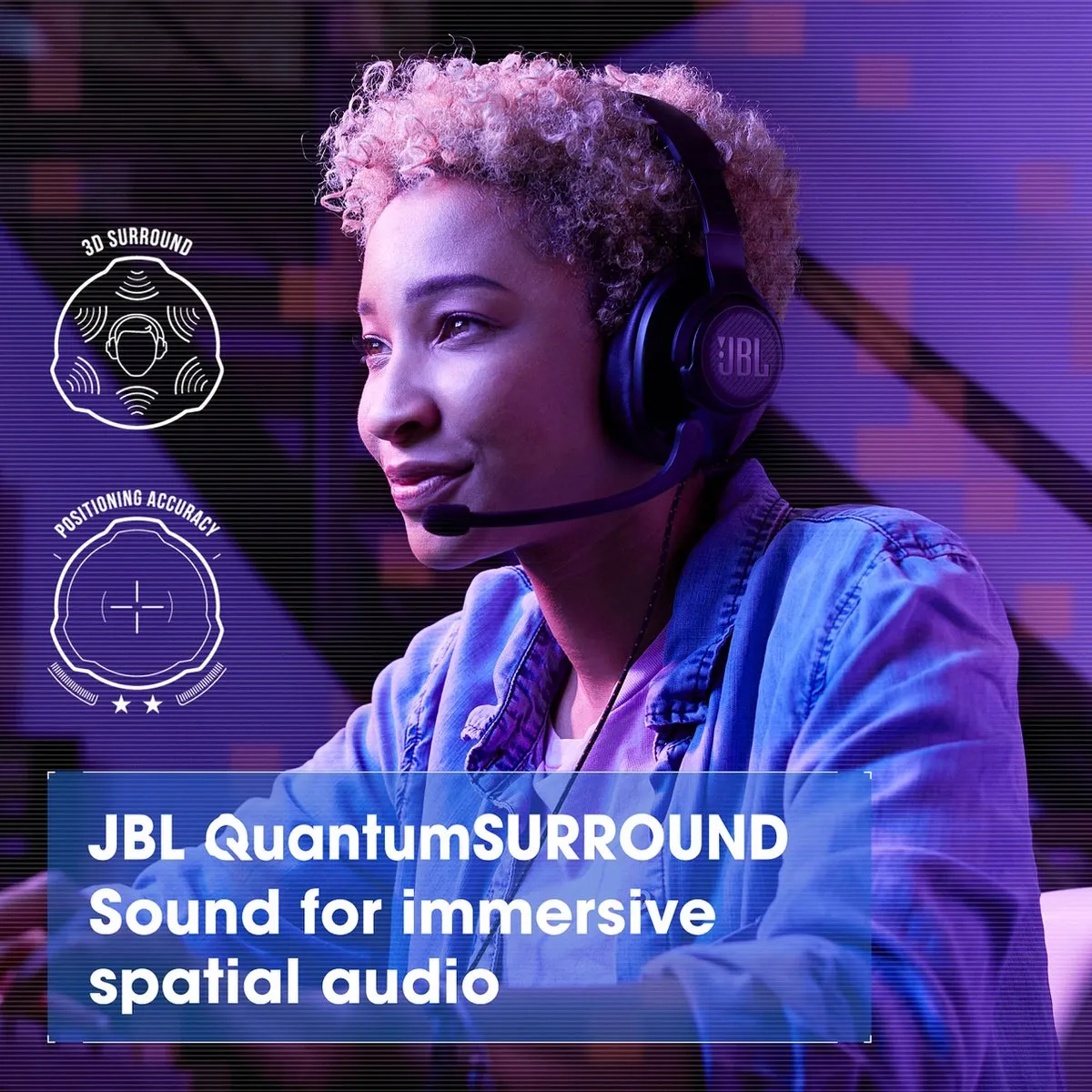 JBL Quantum 300 Gaming Headset - Zwart - afbeelding 3 van 6