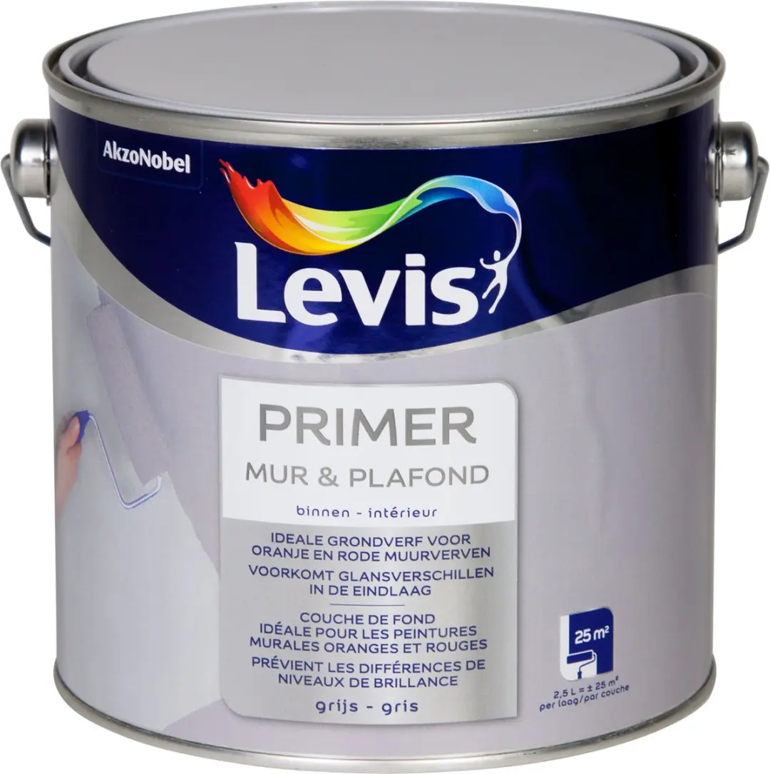 Levi's Primer Mur & Plafond Grijs 2,5L