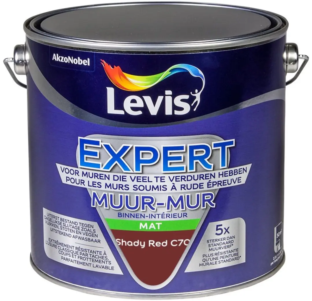 Levi's Expert Muur Binnen Mix Shady Red C70 Mengverf 2,5L