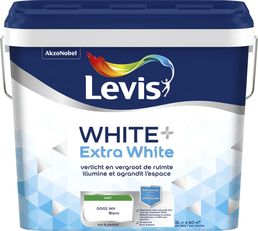Levi's White+ Extra White Verf 5L
