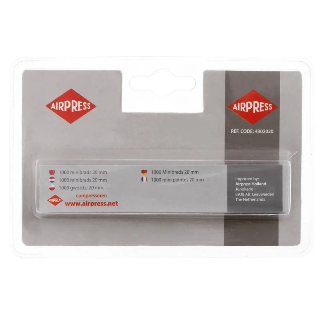 Minibrads 20 mm 1000 stuks in blister