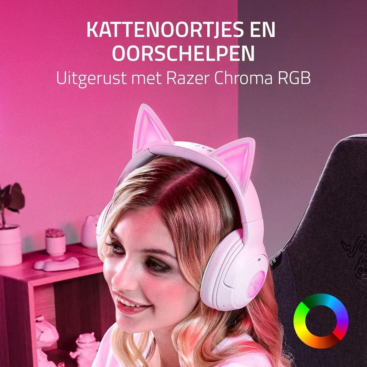 Razer Kraken Kitty V2 RZ04-04860600-R3M1 Gaming Headset - Wit