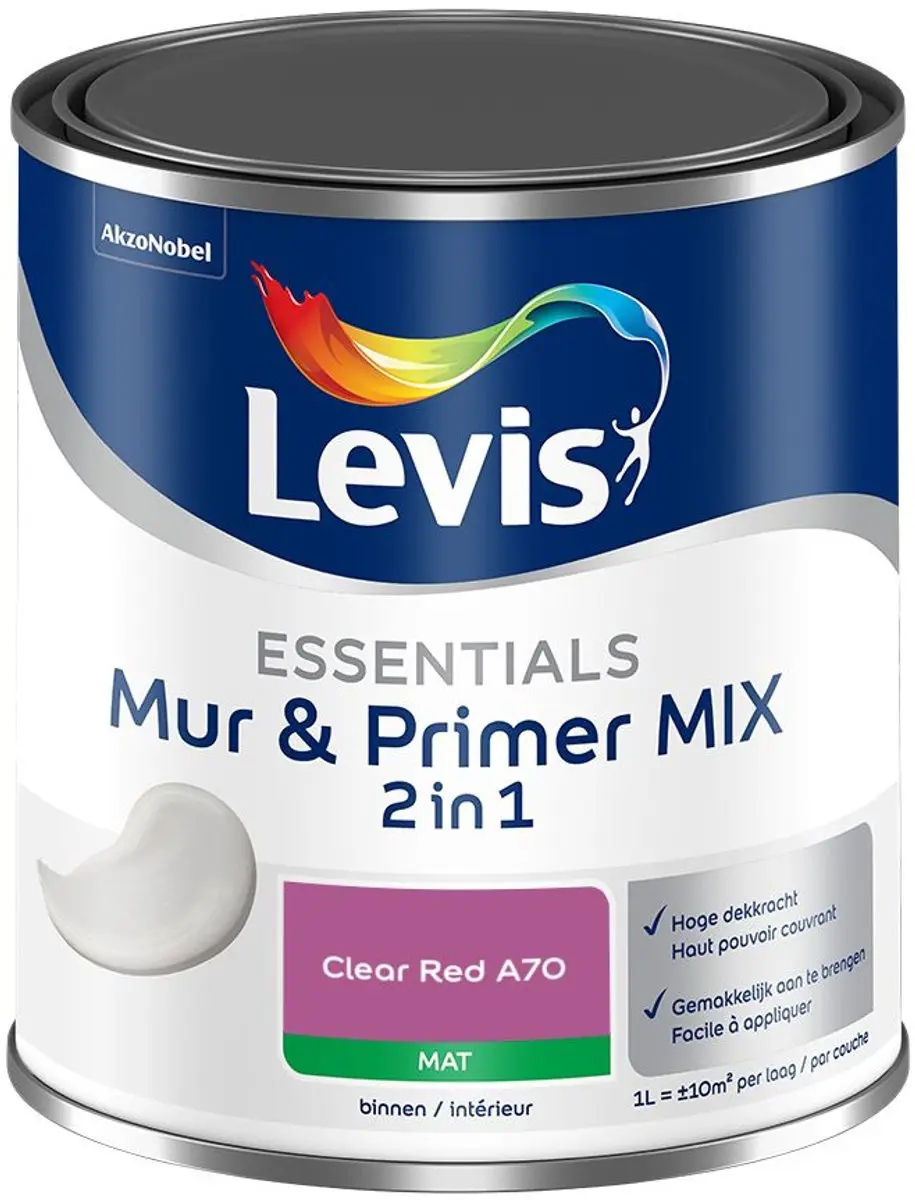 Levi's Essentials Mur & Primer Mix Clear Red A70 Mengverf 1L