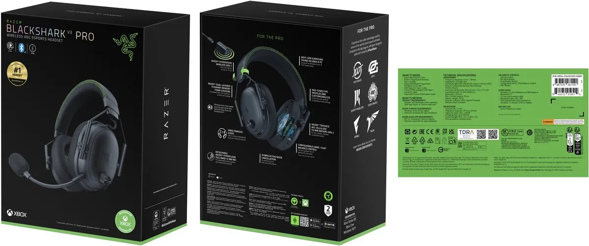 Razer BlackShark V3 Pro Draadloze Gaming Headset RZ04-05400300-R3M1 - Zwart - afbeelding 6 van 6