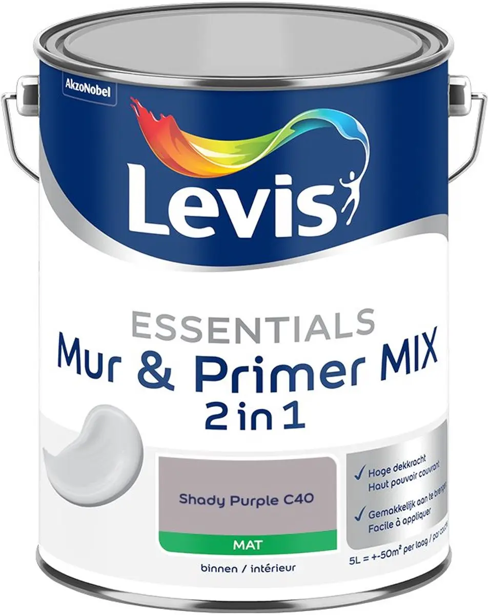 Levi's Essentials Mur & Primer Mix Shady Purple C40 Mengverf 5L