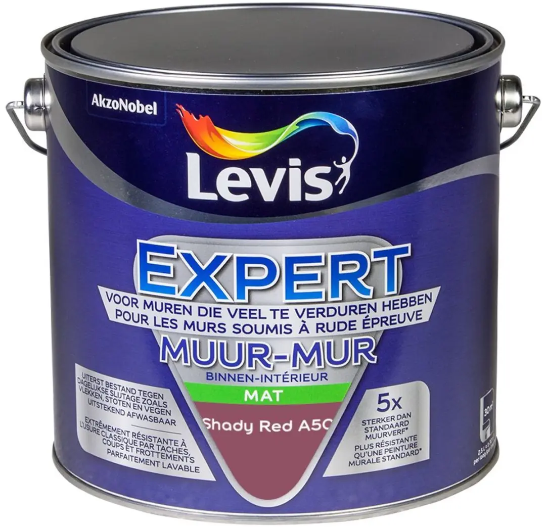 Levi's Expert Muur Binnen Mix Shady Red A50 Mengverf 2,5L
