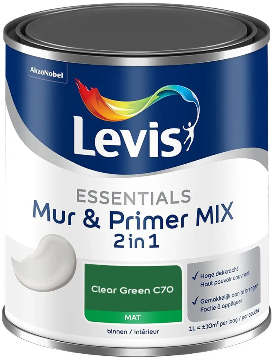 Levi's Essentials Mur & Primer Mix Clear Green C70 Mengverf 1L