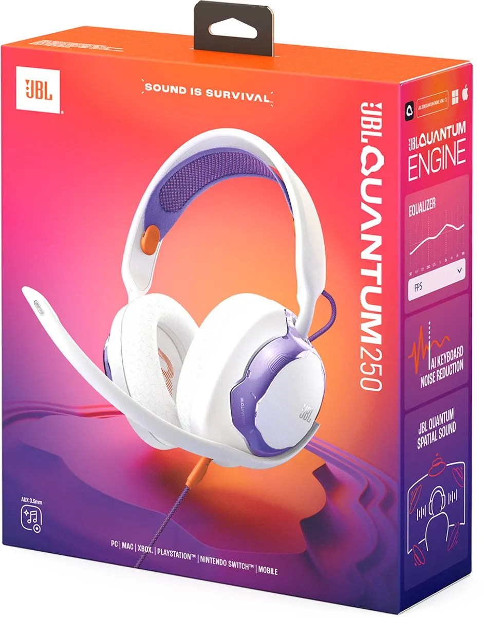 JBL Quantum 250 Gaming Headset - Wit
