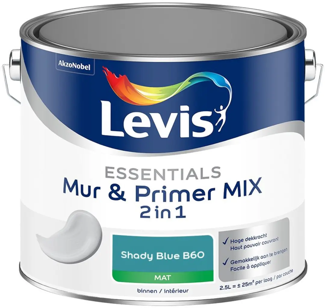 Levi's Essentials Mur & Primer Mix Shady Blue B60 Mengverf 2,5L