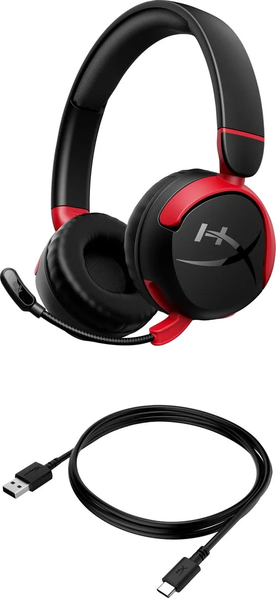 HyperX Cloud Mini 7G8F1AA Draadloze Gaming Headset - Zwart Rood