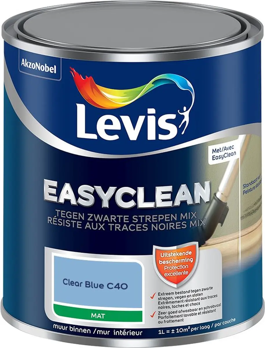 Levi's Easyclean Tegen Zwarte Strepen Mix Clear Blue C40