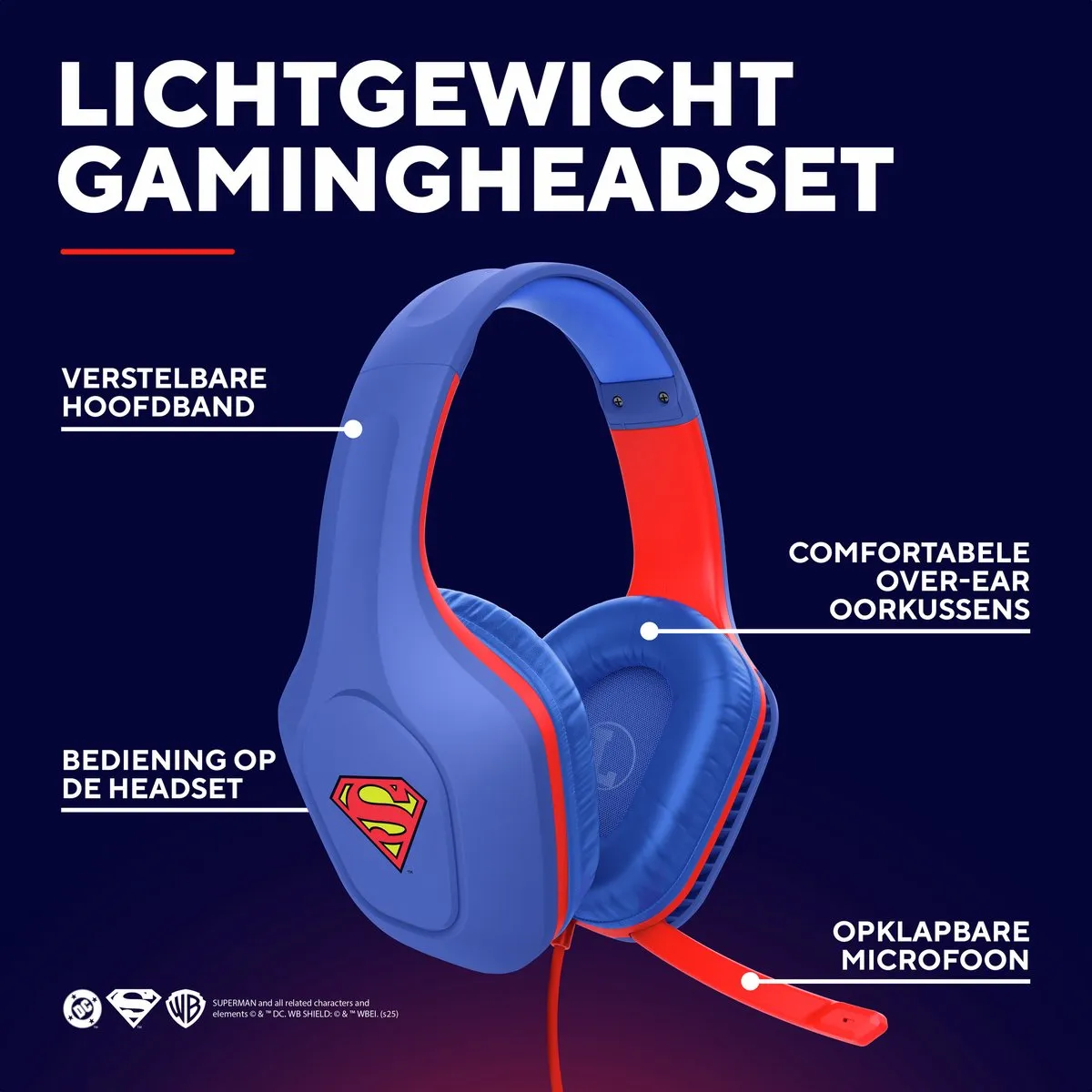 Trust GXT 415SM Zirox Superman Gaming Headset - 50mm - PC/PS/Xbox/Switch
