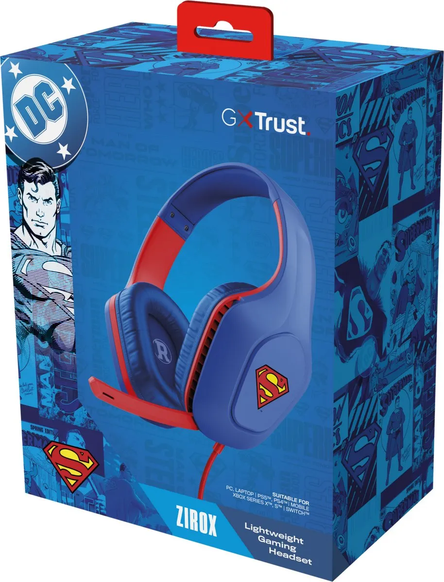 Trust GXT 415SM Zirox Superman Gaming Headset - 50mm - PC/PS/Xbox/Switch - afbeelding 6 van 6