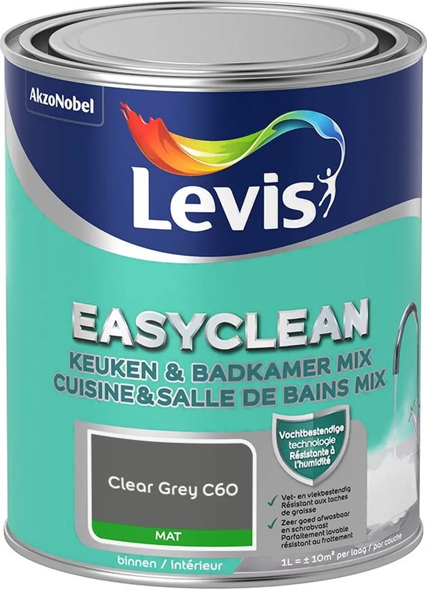 Levi's Easyclean Mengverf Clear Grey C60