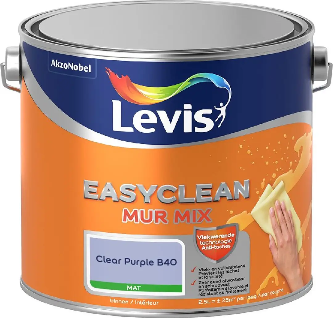 Levi's Easyclean Mur Mat Mix Clear Purple B40 Mengverf 2,5L