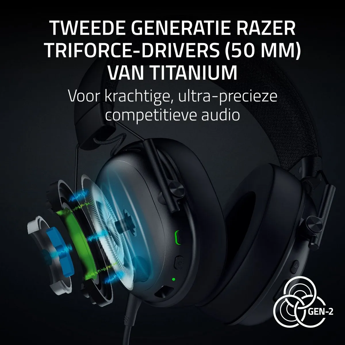 Razer BlackShark V3 Draadloze Gaming Headset RZ04-05410100-R3M1 - Zwart