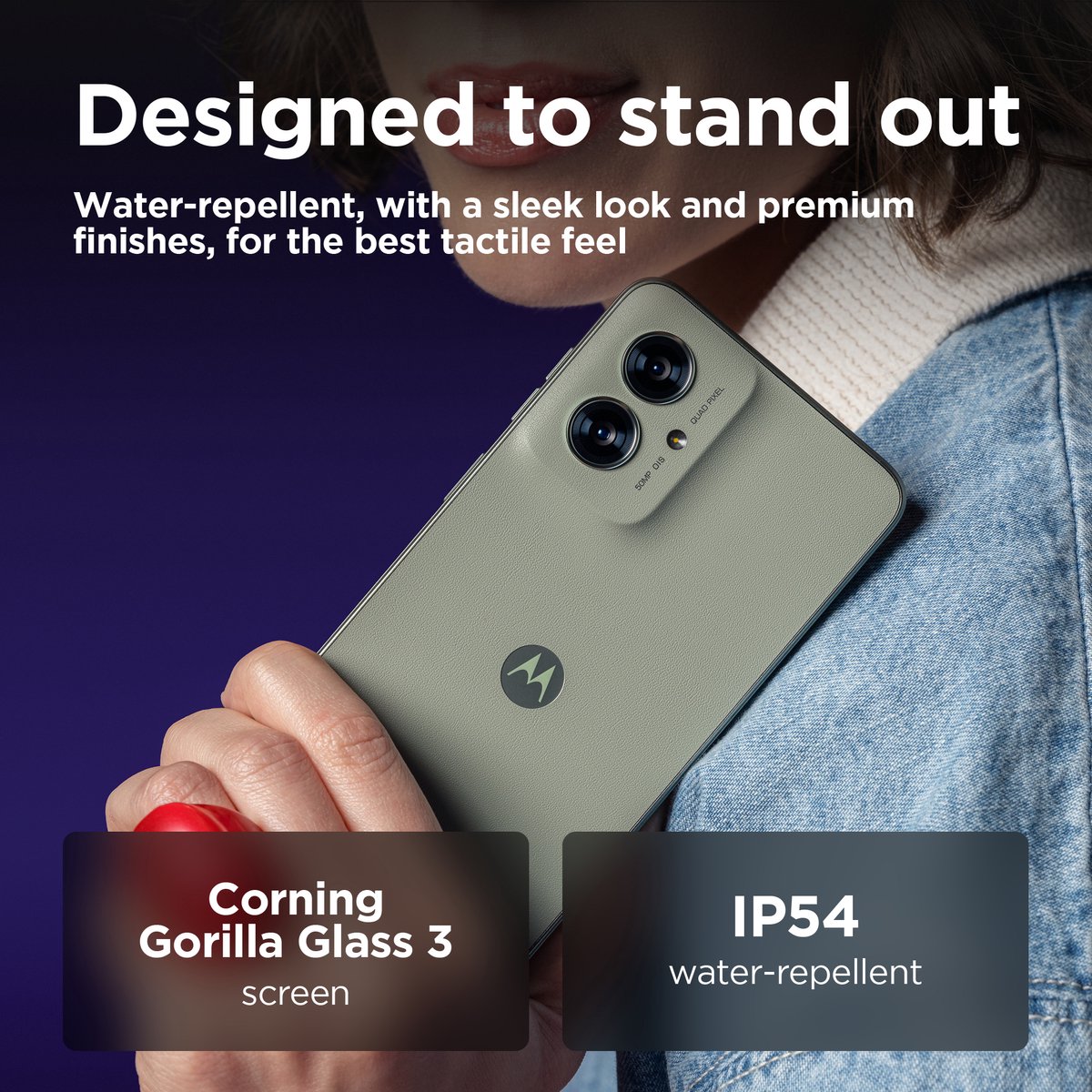 Motorola moto g55 5G 16,5 cm (6.49") Dual SIM Android 14 USB Type-C 12 GB 256 GB 5000 mAh Groen